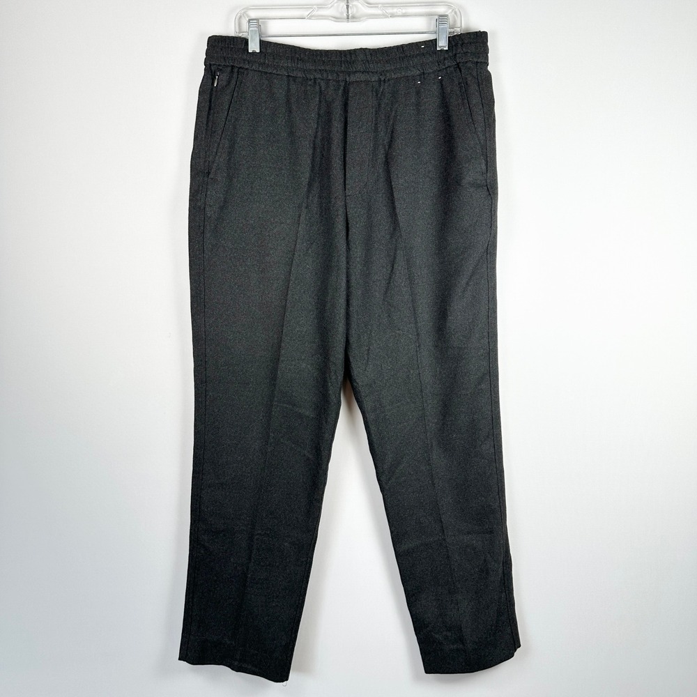 Abercrombie Fitch Loose Dress Pants Men L Elastic Waist Trousers Business Casual